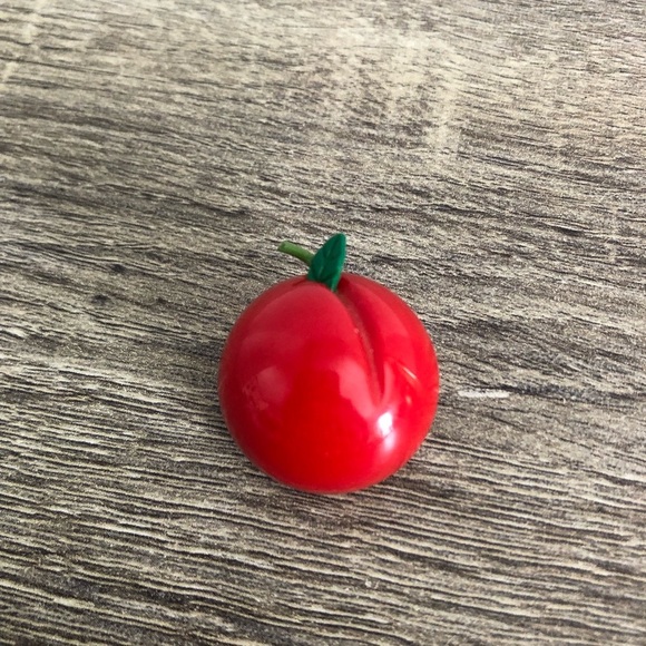 Vtg Puffy Apple Brooch - Picture 1 of 11